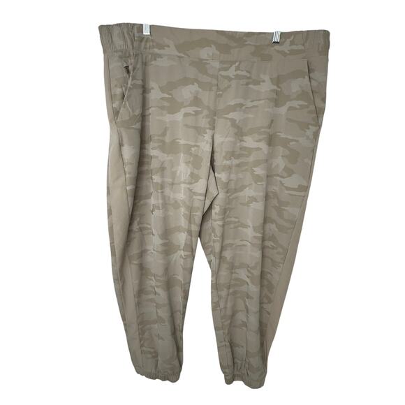 Athleta Brooklyn Camo Jogger Women 24 Beige Athletic Sporty Pants Athleisure - Picture 3 of 11